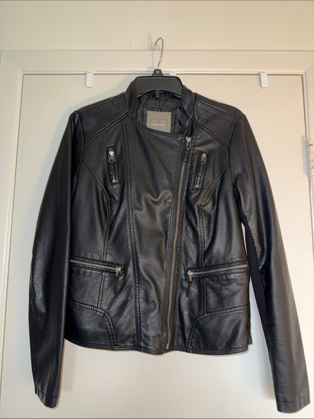 Maurices Black Faux Leather Moto Jacket